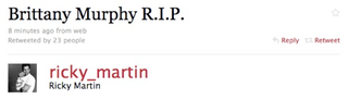 Illustration for article titled Celebrities React To Brittany Murphy's Death On Twitter
